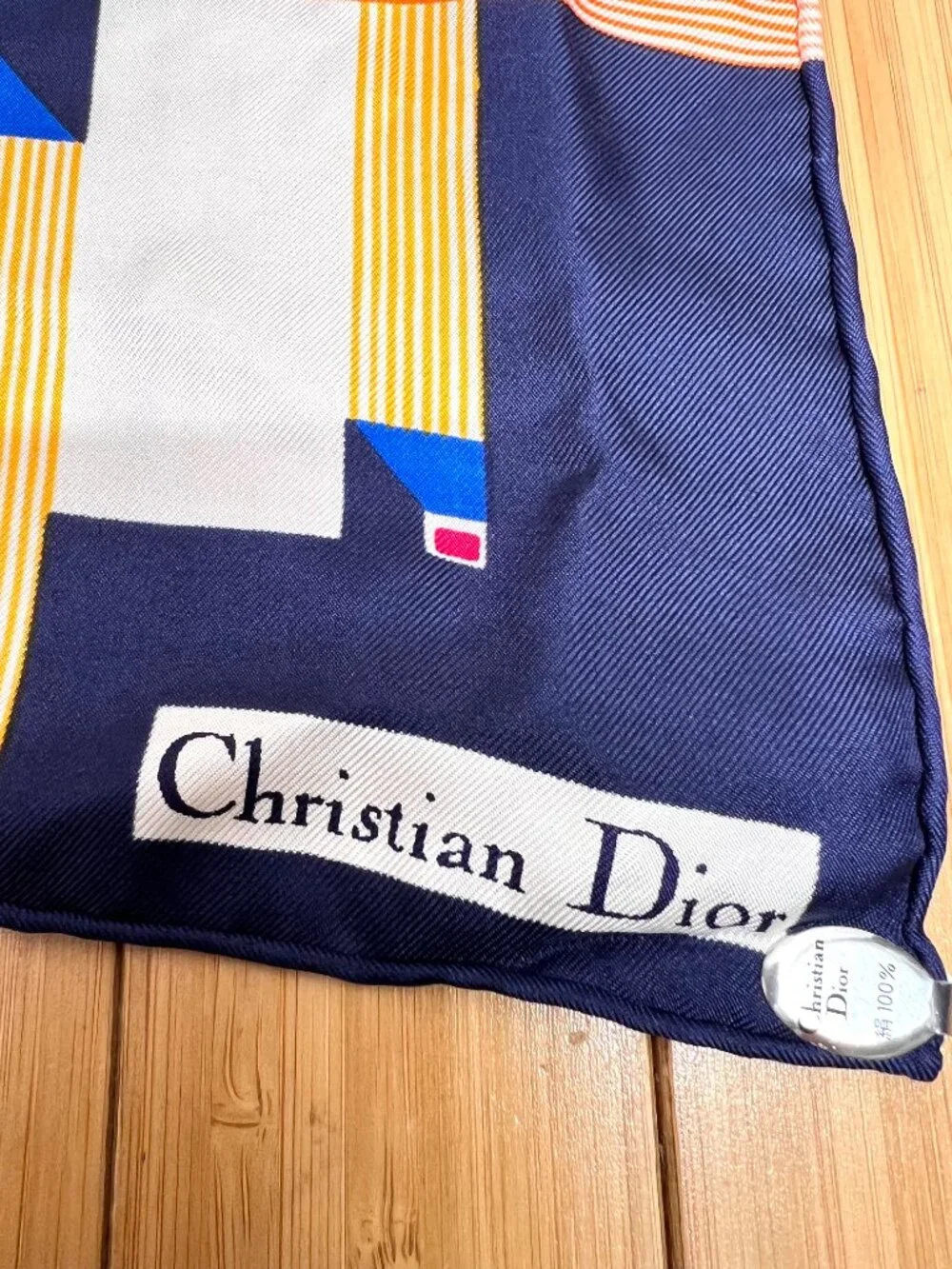 New-Christian Dior silk Satin Neck-Kerchief 20